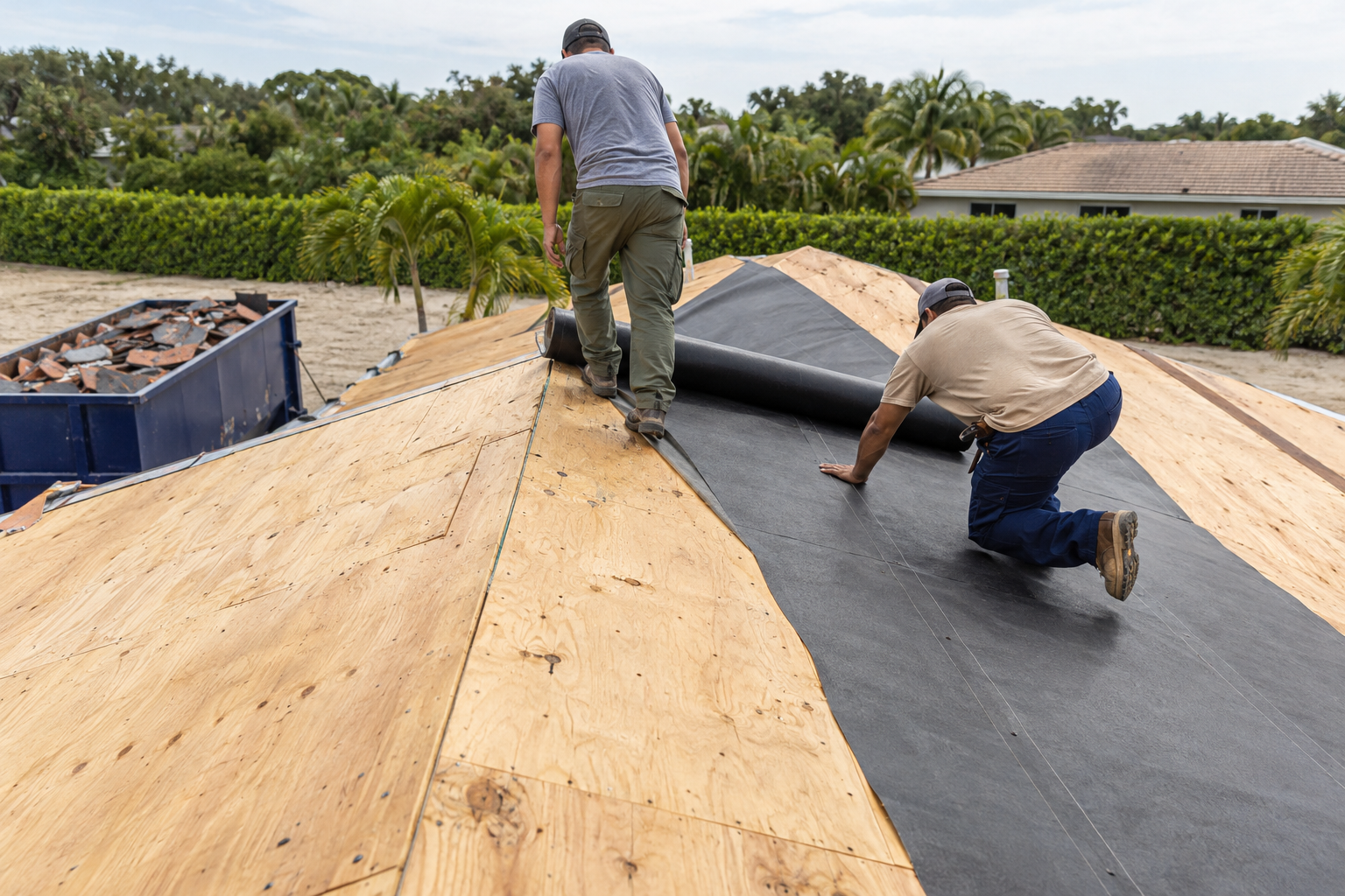roof replacement on a Pompano Beach home
